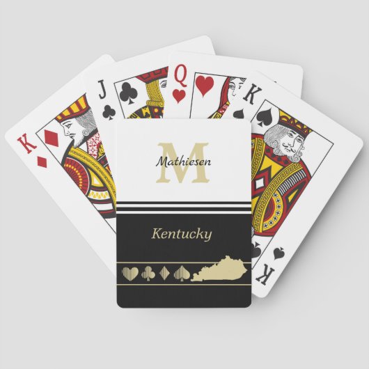 Jeu De Cartes Silhouette Monogram Gold Kentucky (dos)