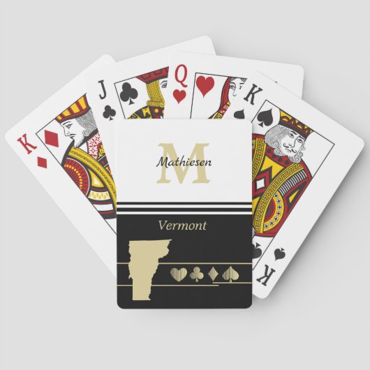 Jeu De Cartes Silhouette Monogram Gold Vermont (dos)
