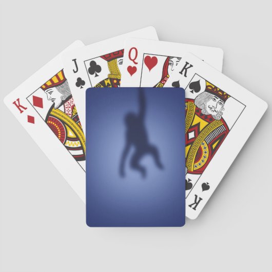 Jeu De Cartes Silhouette singe (dos)