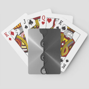 Jeu De Cartes Silver Gray Stainless Métallc Cut Out Pattern 2