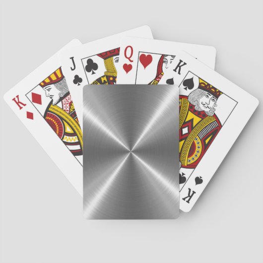 Jeu De Cartes Silver Stainless Steel Metal (dos)