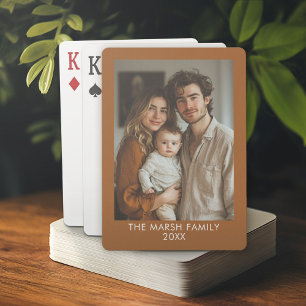 Jeu De Cartes Simple 1 Modèle photo - Bordure couleur chaude - T