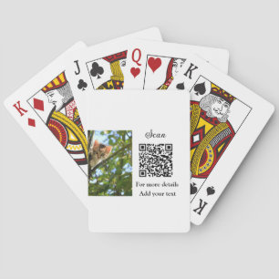 Jeu De Cartes Simple animal name details QR code add text photo