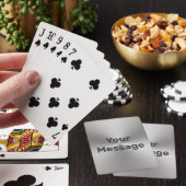 Jeu De Cartes Simple apparence en métal brossé avec nom Modèle t (In Situ)