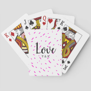 Jeu De Cartes Simple fond abstrait rose minimaliste nom d'amour