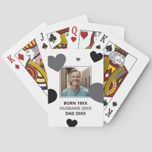 Jeu De Cartes Simple Grey & Black Hearts Mari Keepsaké Photo