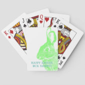 Jeu De Cartes Simple lapin vert de Pâques (dos)