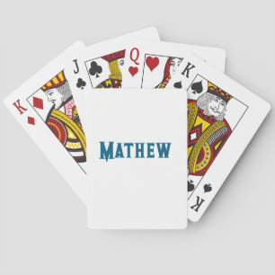 Jeu De Cartes simple lettre initiale monogramme ajouter votre no