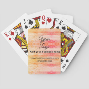 Jeu De Cartes simple minimal ajoutez votre logo/design rose oran