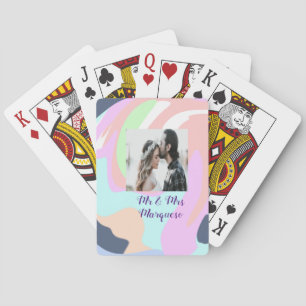 Jeu De Cartes simple minimal ajoutez votre nom photo peinture pa