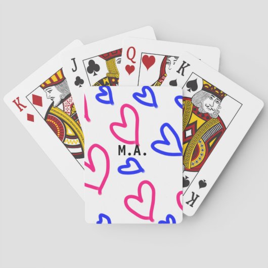 Jeu De Cartes SIMPLE MINIMAL.CUTIE AJOUTER NOM BÉBÉ cœur ajouter (dos)
