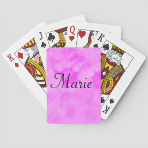 Jeu De Cartes simple minimal lumière pastel rose ajoutez votre n