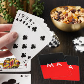 Jeu De Cartes Simple monogramme ajouter votre nom lettre man min (In Situ)