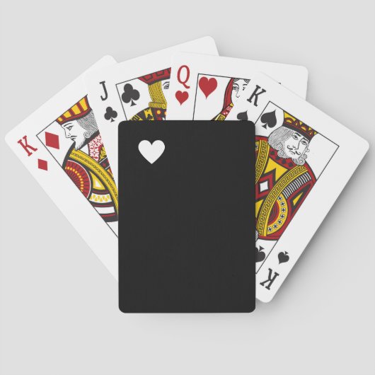 Jeu De Cartes Simple Noir Blanc (dos)