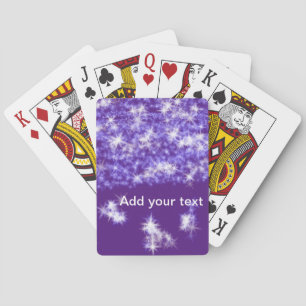Jeu De Cartes Simple pailleté violet scintillement étoiles ajout