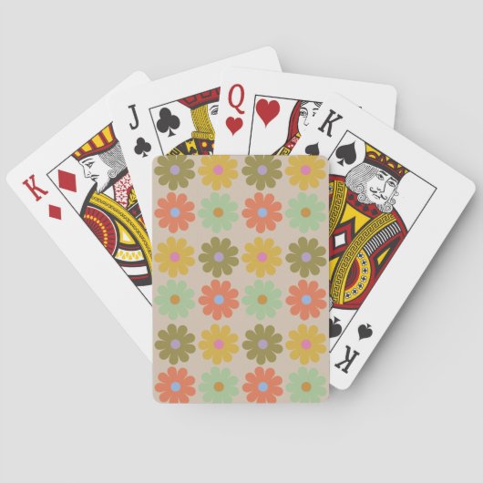 Jeu De Cartes Simple Pastel Vintage Flower Pattern (dos)