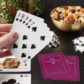 Jeu De Cartes Simple pêche moderne / vin Monogram violet pâle (In Situ)