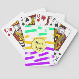 Jeu De Cartes simple personnalisé jaune bleu aquarelle ajouter l