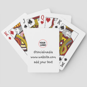 Jeu De Cartes simple personnalisé minimal ajouter votre logo adr