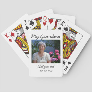 Jeu De Cartes simple photo coloré minimal texte année de ma gran