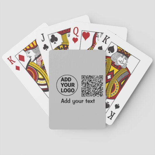 Jeu De Cartes Simple q r code add logo scan code (dos)