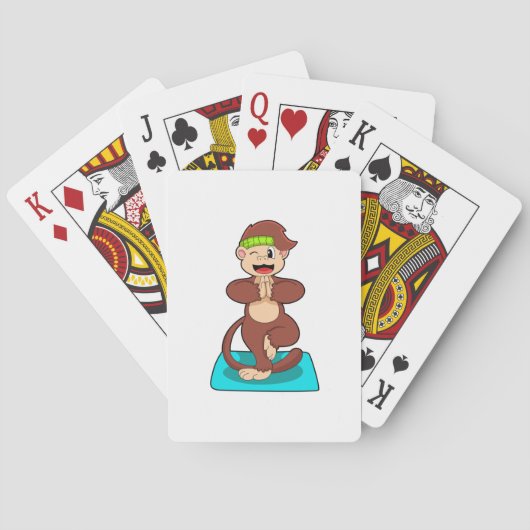 Jeu De Cartes Singe au Yoga en position debout (dos)