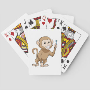 Jeu De Cartes Singe avec brosse à dents
