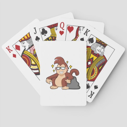 Jeu De Cartes Singe avec lunettes de soleil (dos)