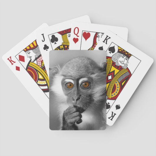 Jeu De Cartes Singe de Mangabey de bébé (dos)
