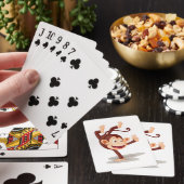Jeu De Cartes Singe joueur faisant un équilibre sur les mains, a (In Situ)