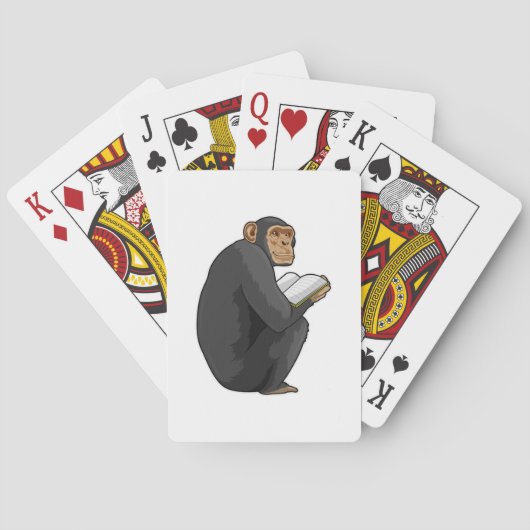 Jeu De Cartes Singe Nerd avec livre (dos)