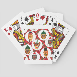 Jeu De Cartes singes hippiques de Noël