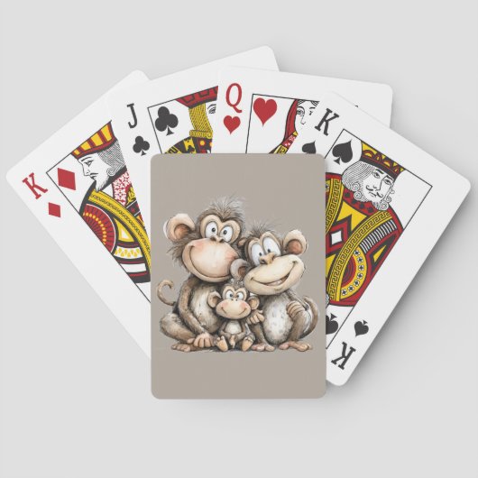 Jeu De Cartes Singes mignons (dos)