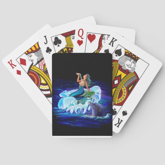 Jeu De Cartes Sirène avec dauphin (dos)