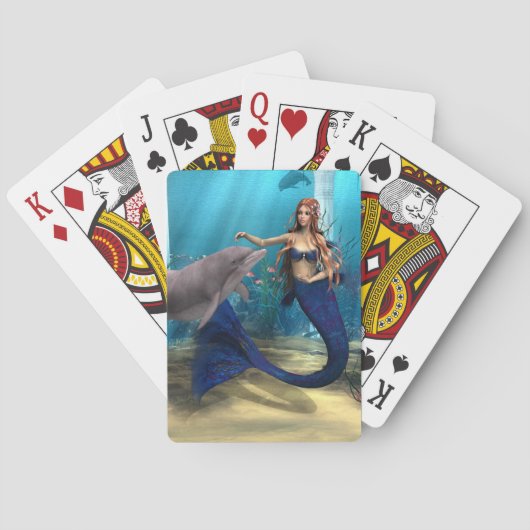 Jeu De Cartes Sirène et dauphin (dos)