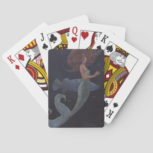 Jeu De Cartes Sirène et poisson bleu (dos)