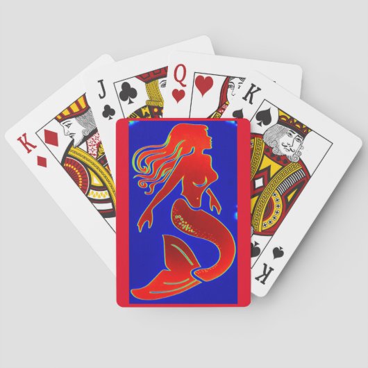Jeu De Cartes sirènes rouges (dos)
