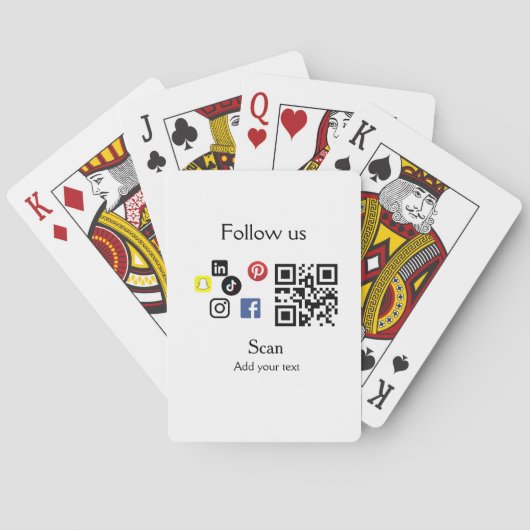 Jeu De Cartes Site web d'entreprise simple code à barres QR code (dos)