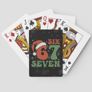 Jeu De Cartes Six Seven 67 Drôle de Chapeau de Père Noël Noël Xm