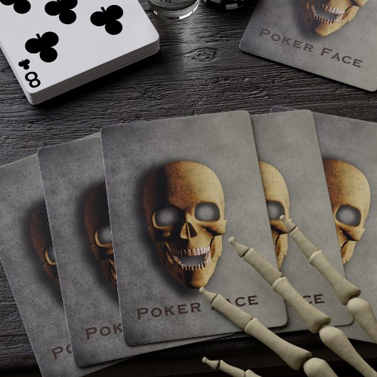 Jeu De Cartes Skeleton éffrayant Skeleton Nom personnalisé Hallo