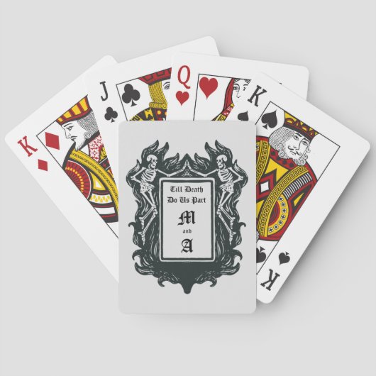 Jeu De Cartes Skeleton gothique Aimer jusqu'à la mort Faisons-no (dos)