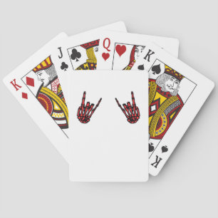 Jeu De Cartes Skeleton Hand Heart Roll & Red Classic
