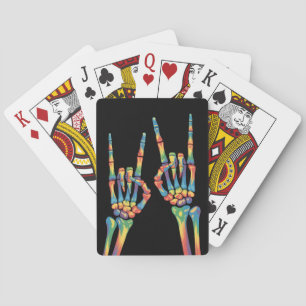 Jeu De Cartes Skeleton Rock Main arc-en-ciel LGBTQ Gay Lesbian P