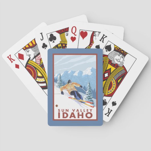 Jeu De Cartes Skier de neige - Sun Valley, Idaho (dos)
