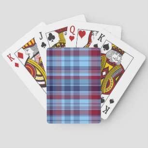 Jeu De Cartes Sky Blue Navy Bourgogne Preppy Madras