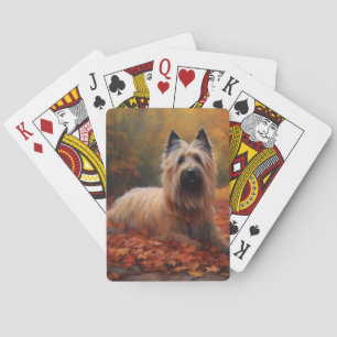 Jeu De Cartes Skye Terrier à l'automne Feuilles automne Inspire