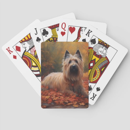 Jeu De Cartes Skye Terrier à l'automne Feuilles automne Inspire (dos)