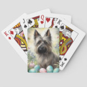 Jeu De Cartes Skye Terrier Chien avec Oeufs de Pâques Vacances (dos)