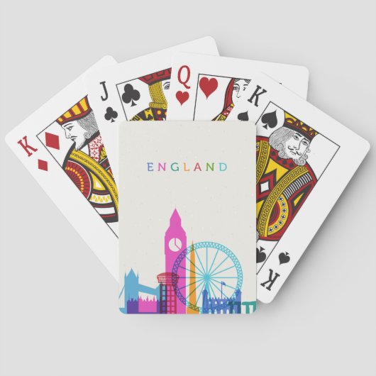 Jeu De Cartes Skyline d'Angleterre (dos)