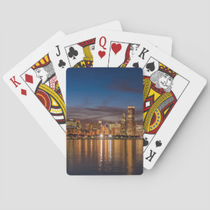 Jeu De Cartes Skyline De Chicago La Nuit